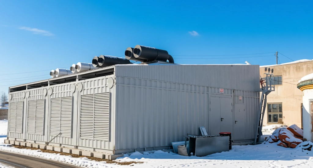 Дизельные генераторы 2,2 МВт установлены в утепленное модульное здание